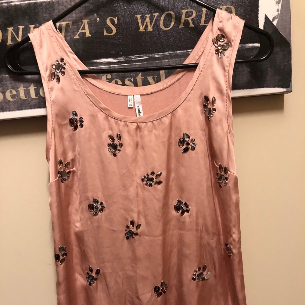 Silly Beaded Blush Tank Top